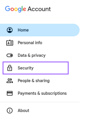 Google Account Settings